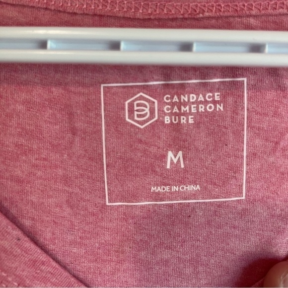 Nwot Candace Cameron Bure Pink V-Neck T-Shirt Top Medium - Picture 4 of 8